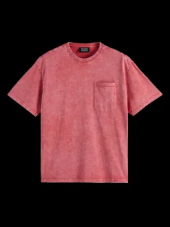 Washed pocket relaxed fit t-shirt