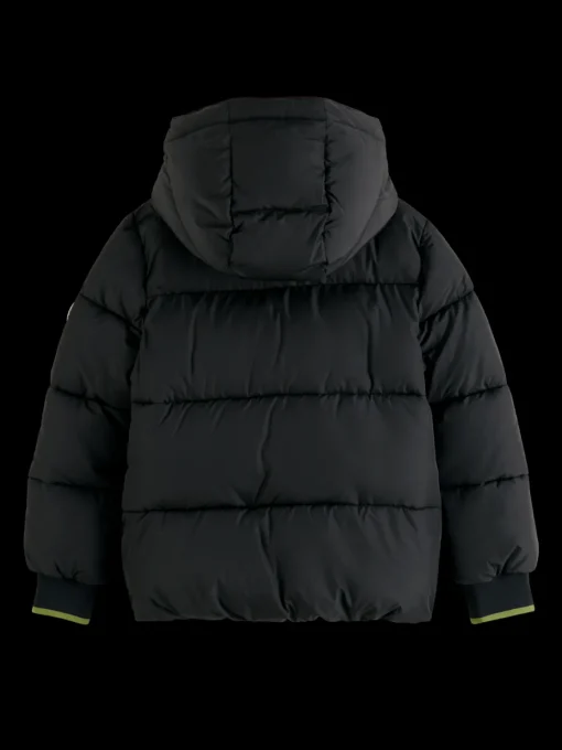 WATER REPELLENT HOODED PUFFER JACKET