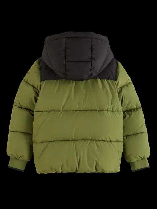 WATER REPELLENT HOODED PUFFER JACKET