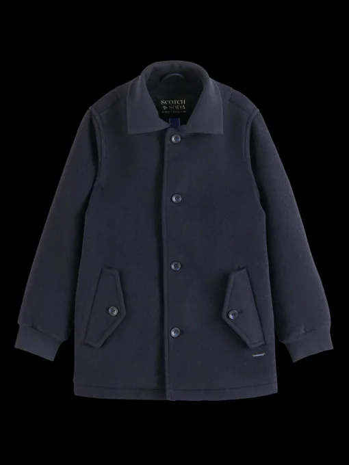 WOOL BLEND PEACOAT