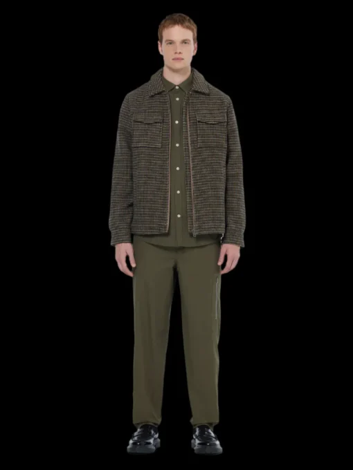 Wool-blend regular fit jacket
