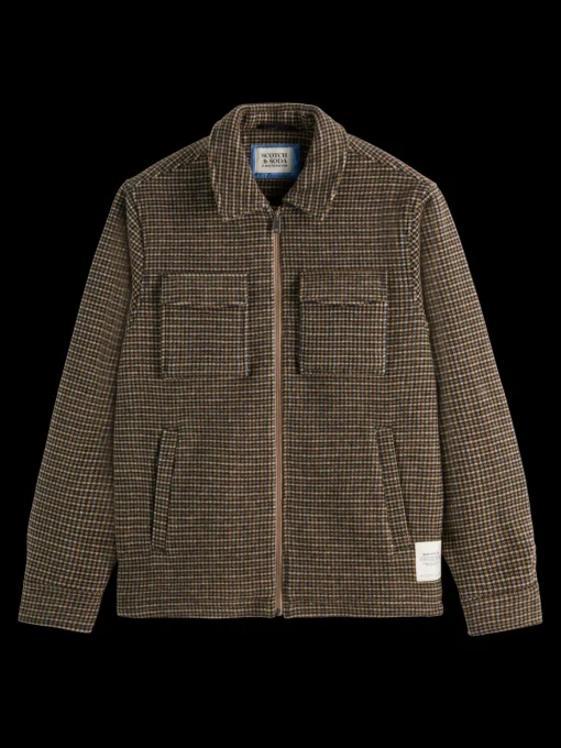 Wool-blend regular fit jacket