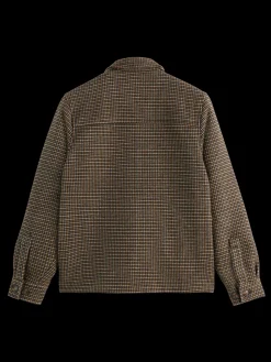 Wool-blend regular fit jacket