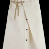 WRAP FRONT MIDI SKIRT