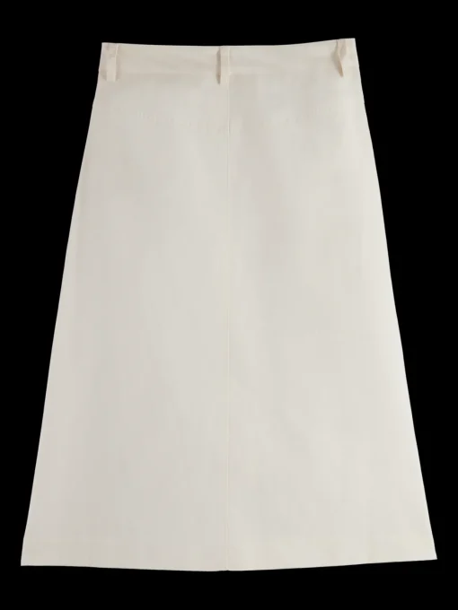 WRAP FRONT MIDI SKIRT