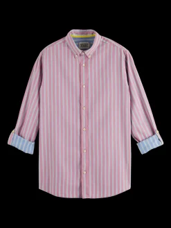 Yarn dye dobby stripe shirt