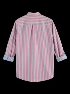 Yarn dye dobby stripe shirt