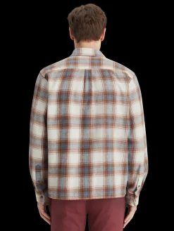 Yarn dye flannel check shirt