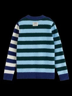 YARN-DYED STRIPED SOFT YARN PULLOVER