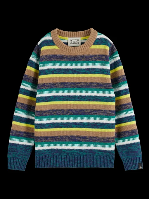 YARN-DYED STRIPED STRUCTURED PULLOVER