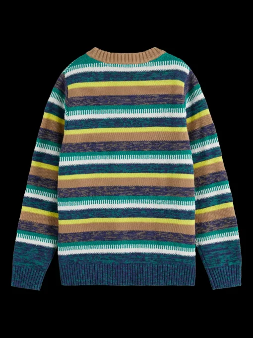 YARN-DYED STRIPED STRUCTURED PULLOVER