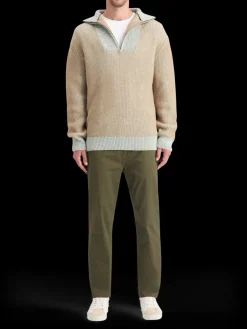 ZIP TROYER ALPACA WOOL BLEND SWEATER