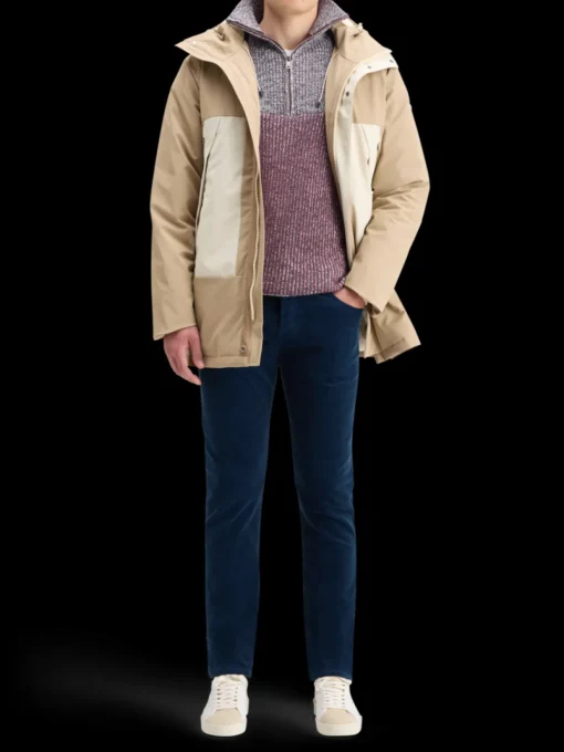 ZIP TROYER ALPACA WOOL BLEND SWEATER