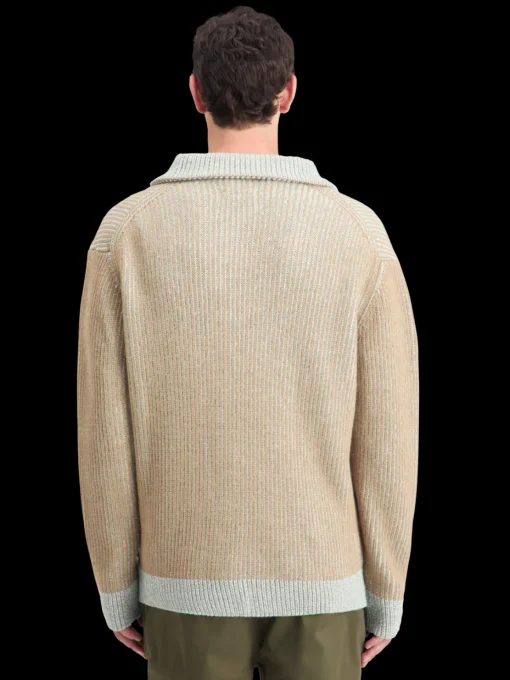 ZIP TROYER ALPACA WOOL BLEND SWEATER