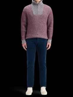 ZIP TROYER ALPACA WOOL BLEND SWEATER