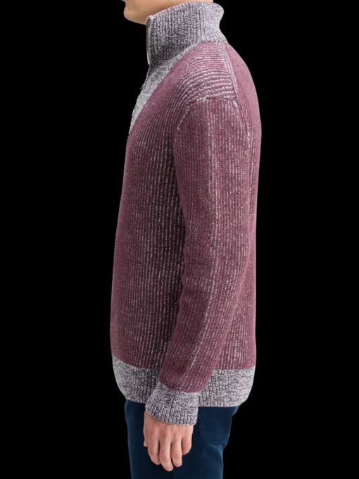 ZIP TROYER ALPACA WOOL BLEND SWEATER